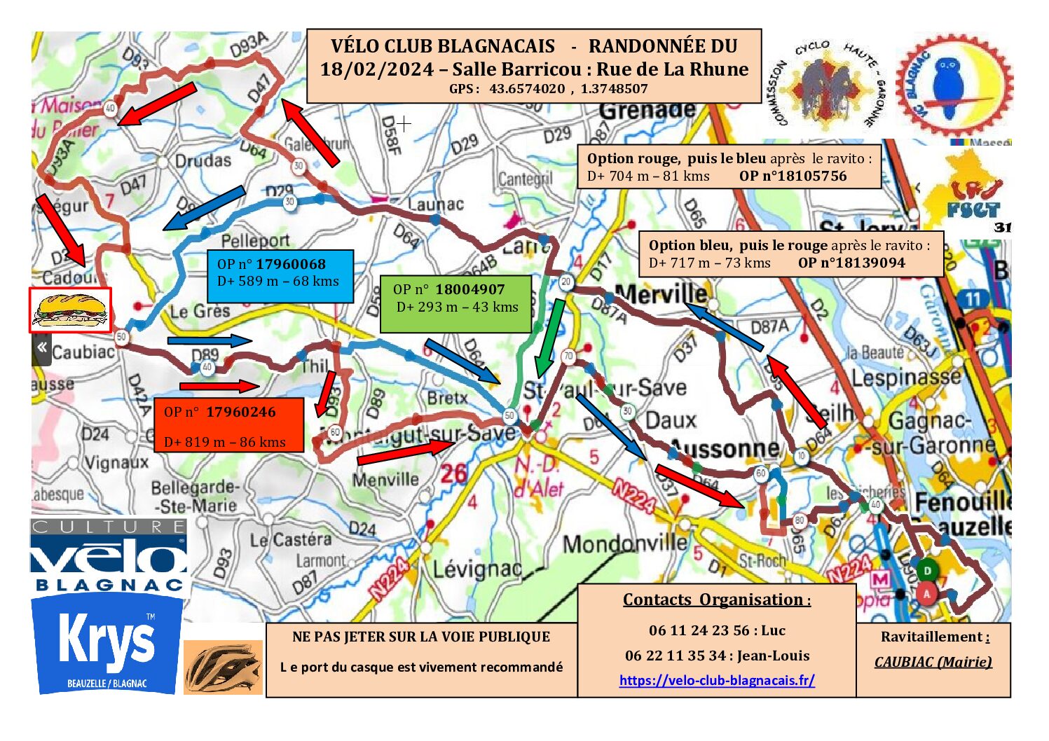 Blagnac. Cyclisme : 40e édition de la rando des Caouecs, dimanche prochain – ladepeche.fr